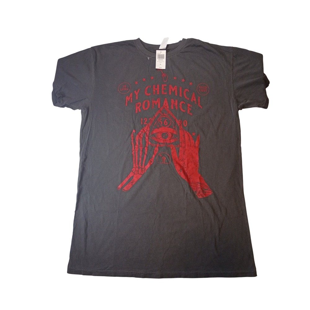 My Chemical Romance Spirit Board T-Shirt Dress XL Charcoal Grey Red Graphic New